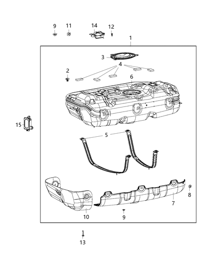 1987 Jeep Comanche Tank Fuel Diagram for 68260326AA