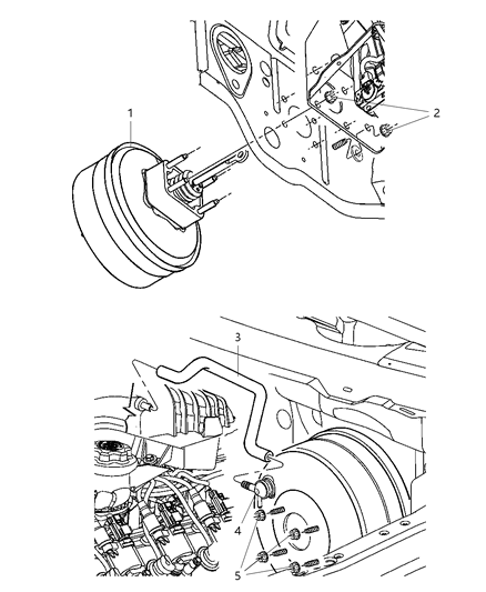 1997 Dodge Caravan Hose Vacuum Supply Diagram for 52022050AA