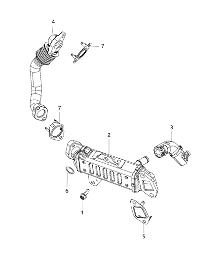 2002 Chrysler Prowler Gasket Turbocharger Diagram for 4893769AA