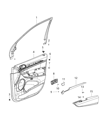 Armrest Front Door Trim Diagram for 6FP10YSAAA