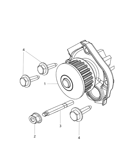 2019 Jeep Compass Pump Water Diagram for 68313815AA