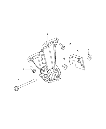 2019 Ram 1500 Insulator Engine Mount Diagram for 68248785AB
