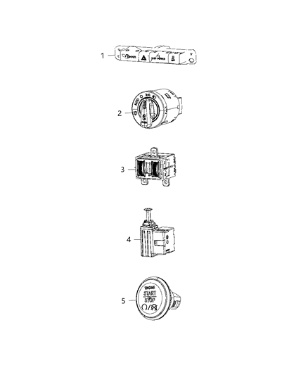 2016 Dodge Grand Caravan Switch Headlamp Diagram for 68072000AC