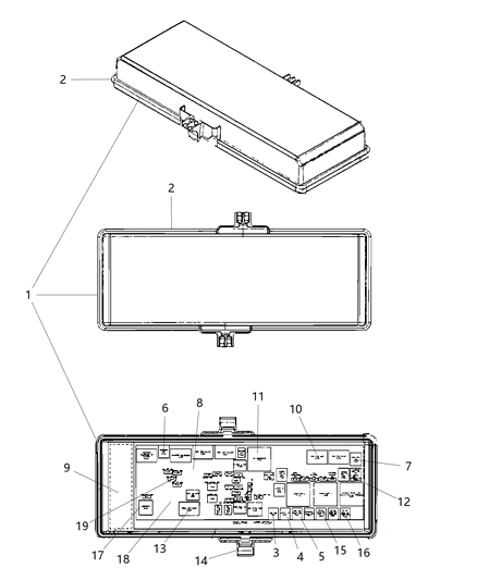 Module Intelligent Power Exterior Diagram for 68143314AD
