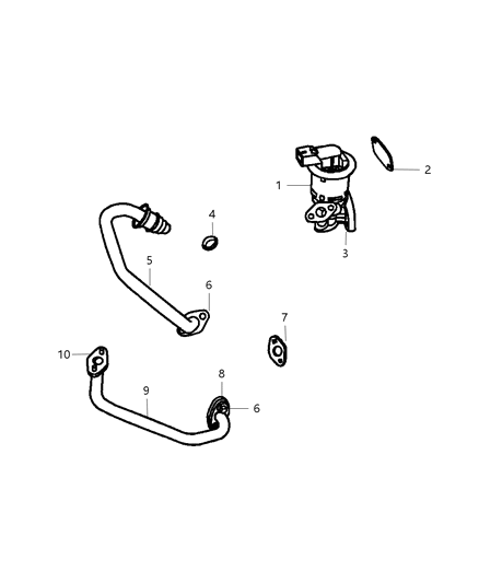 1994 Dodge B250 Valve EGR Diagram for 4593894AA