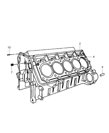 2023 Jeep Renegade Cylinder Block Diagram for 5004038AB