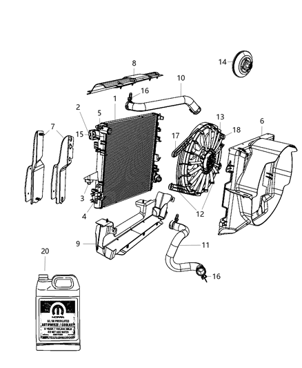 Drive Fan Diagram for 55056610AA
