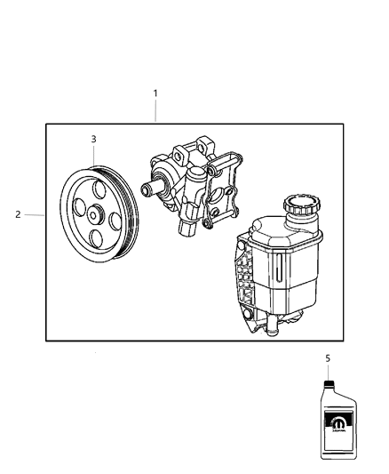2002 Chrysler Concorde Pulley Power Steering Pump Diagram for 68102255AA