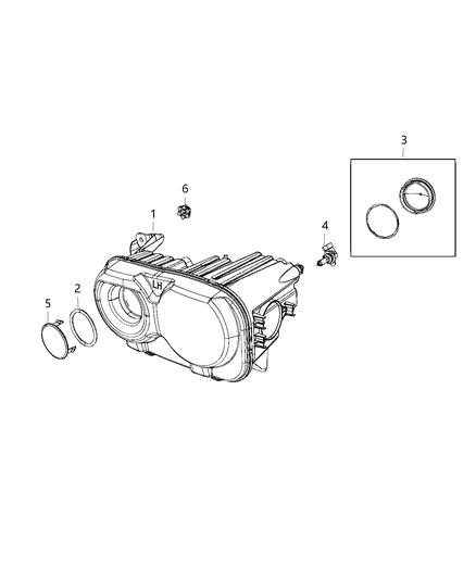 Headlamp Diagram for 68174064AD