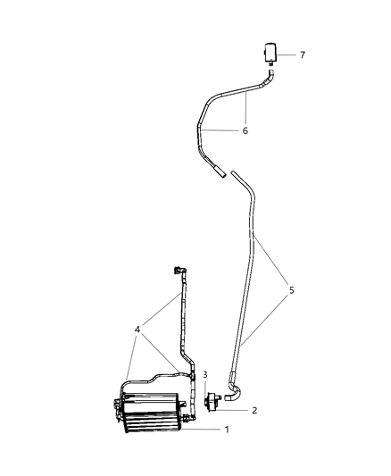 2007 Dodge Durango Canister Vapor Diagram for 52113549AE