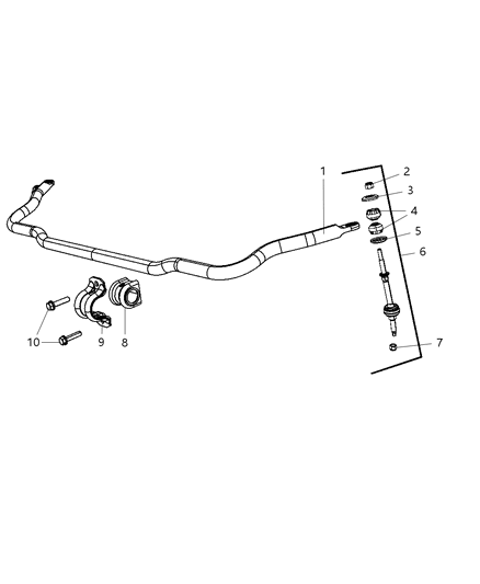 Stabilizer Bar Front Diagram for 55398936AE