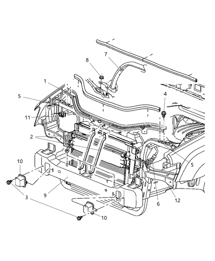 2021 Jeep Grand Cherokee L Crossmember Radiator Diagram for 5143322AC