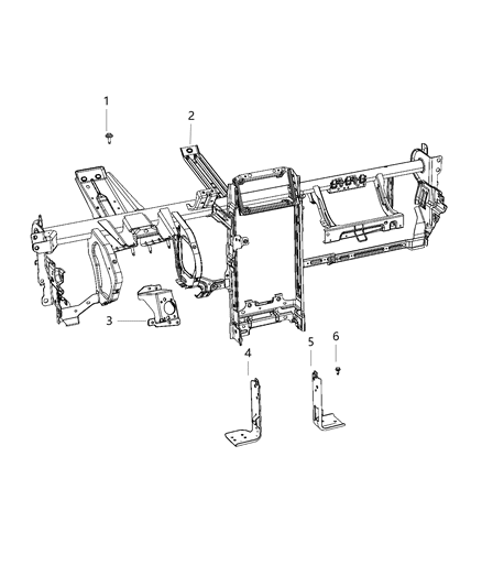 Bracket Instrument Panel Diagram for 5108208AB