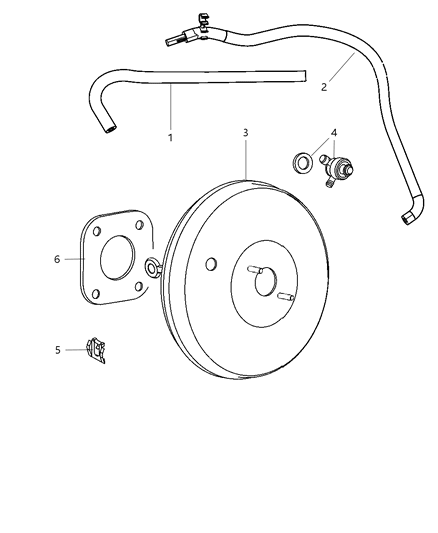 2007 Chrysler PT Cruiser Hose Brake Booster Vacuum Diagram for 4721949AD