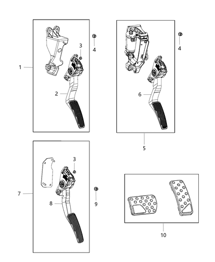 Pedal Accelerator Diagram for 4861714AF