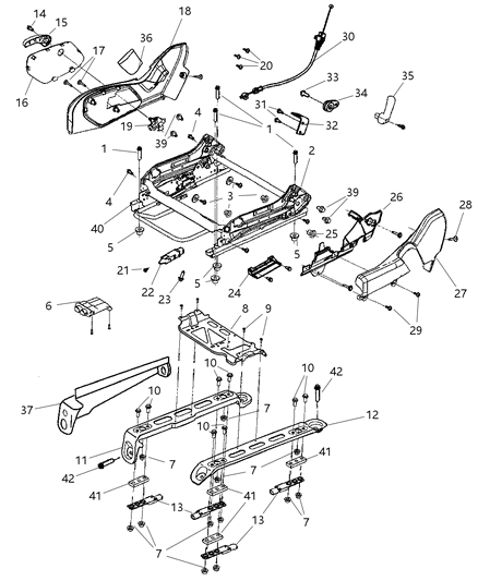 Shield Seat Adjuster Diagram for 5KD261UYAA