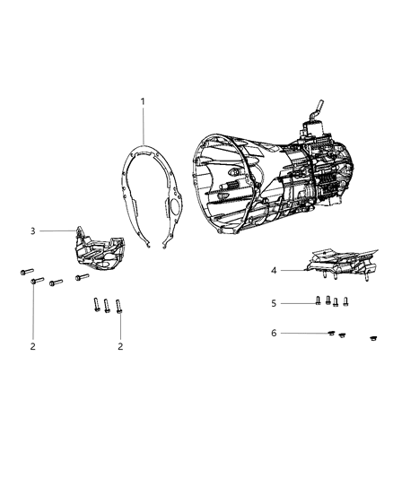 Spacer Dust Clutch Housing Diagram for 53032928AB