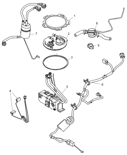 Filter Fuel Diagram for 52100402AE