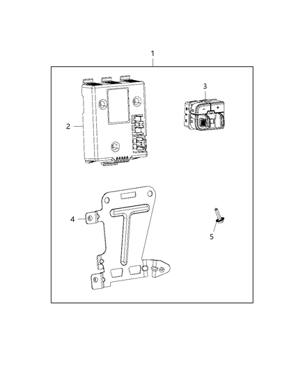 2017 Ram 3500 Module Trailer Tow Diagram for 68288760AB