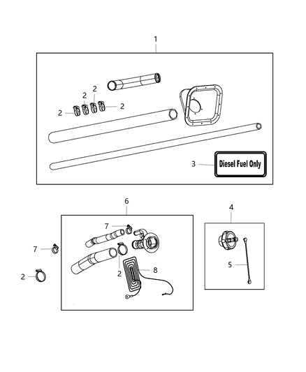 Tube Fuel Filler Diagram for 5031041AC