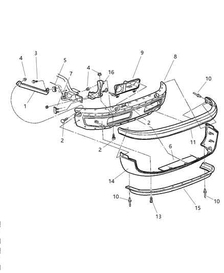 Bracket License Plate Diagram for 55295455AB