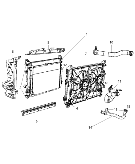 Hose Radiator Inlet Diagram for 4677724AE