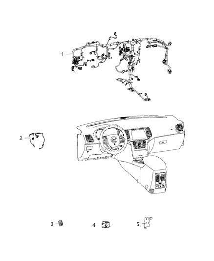 2023 Jeep Wrangler Wiring Instrument Panel Diagram for 68381019AE