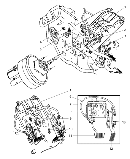 1997 Dodge Caravan Pedal Accelerator Diagram for 53032684AC