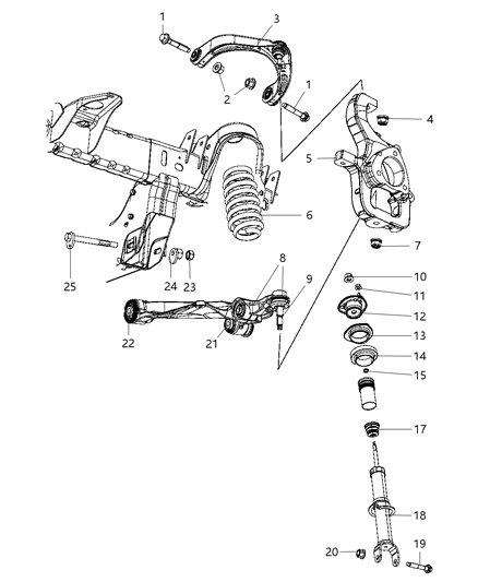 1996 Jeep Cherokee Spring Front Coil Diagram for 4670434AA