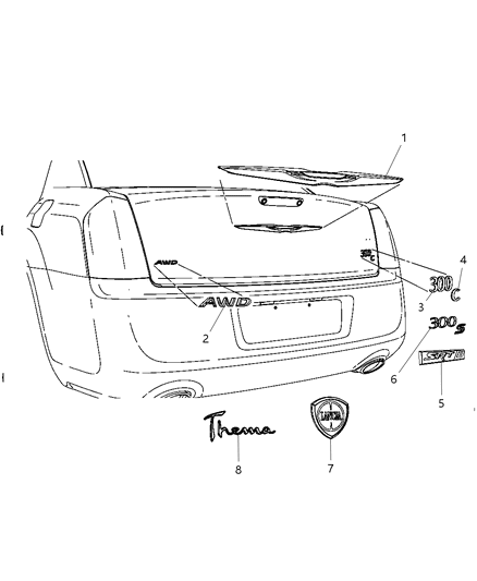 Emblem Lancia Diagram for 68101515AA