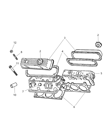 2001 Dodge Ram 1500 Head Cylinder Diagram for R5639480