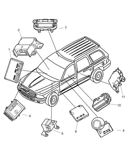 Module Compass Temperature Diagram for 56049578AA