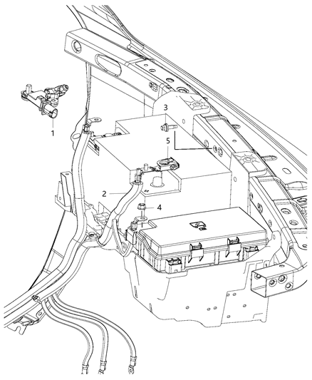 Terminal Battery Positive Diagram for 68349032AA