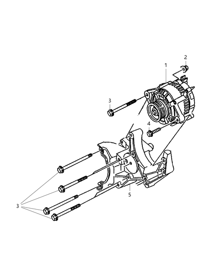 2001 Dodge Ram 1500 Generator Engine Diagram for 56028920AC