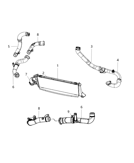 2002 Jeep Grand Cherokee Hose Diagram for 4891848AB