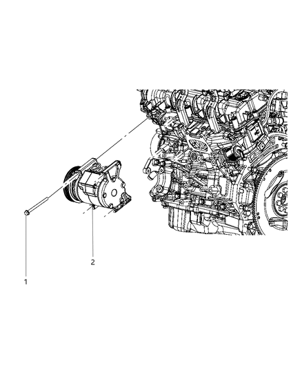 2003 Dodge Caravan Compressor A/C Diagram for 68021638AD