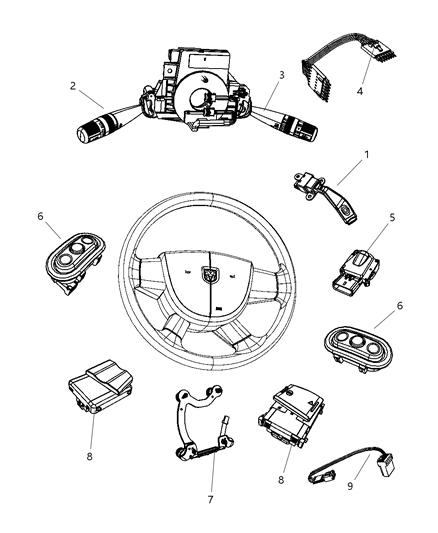 Switch Wiper Diagram for 68003215AC