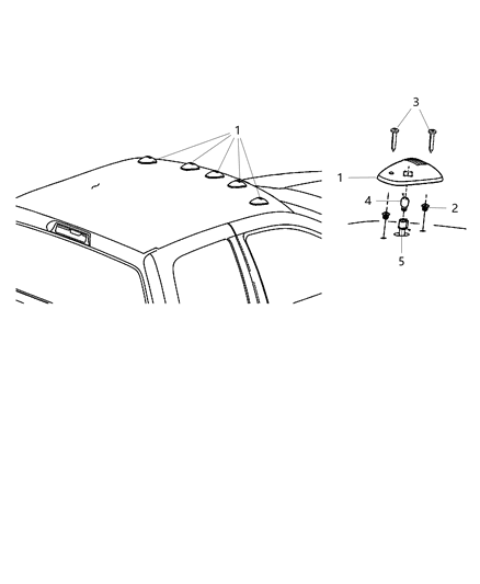 2020 Ram 2500 Roof Lamp Lens Diagram for 68362179AE