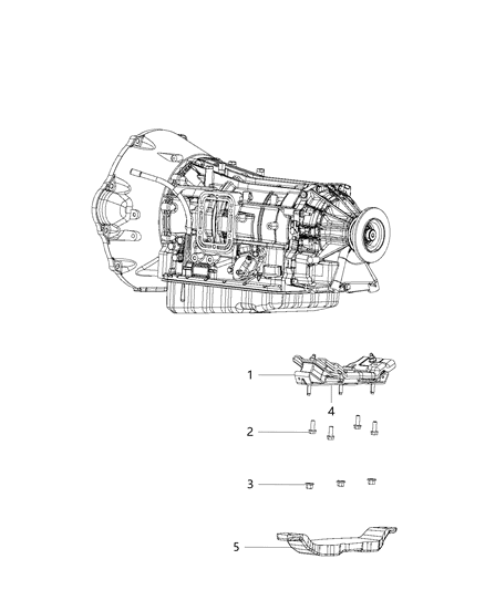 2007 Dodge Sprinter 3500 Isolator Transmission Mount Isolator And Bracket Diagram for 68090653AA