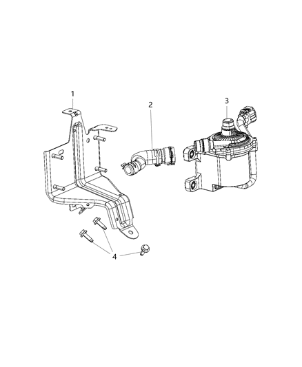 Bracket Coolant Pump Diagram for 68444780AC