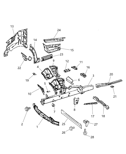 Screw 6 Lobe M8X1.25X25.00 Diagram for 6104024AA