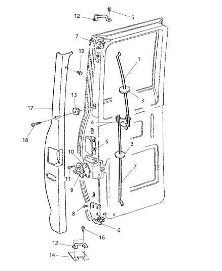 Latch Cargo Door Diagram for 55359158AB