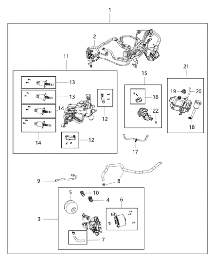 1999 Jeep Cherokee Sensor Position Diagram for 68133134AA