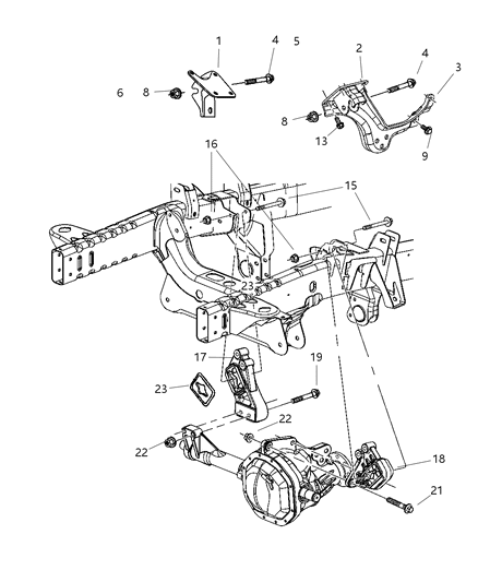 Insulator Engine Mount Diagram for 52021713AA
