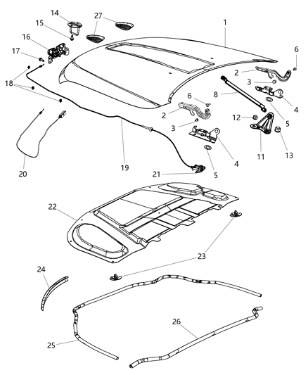Panel Hood Diagram for 55369587AD