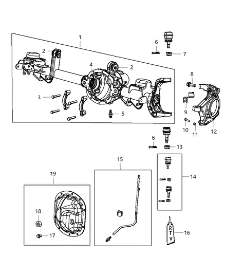 Seal Axle Drive Shaft Diagram for 5014852AC