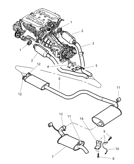 Clamp Exhaust Manifold Diagram for 4581013AC