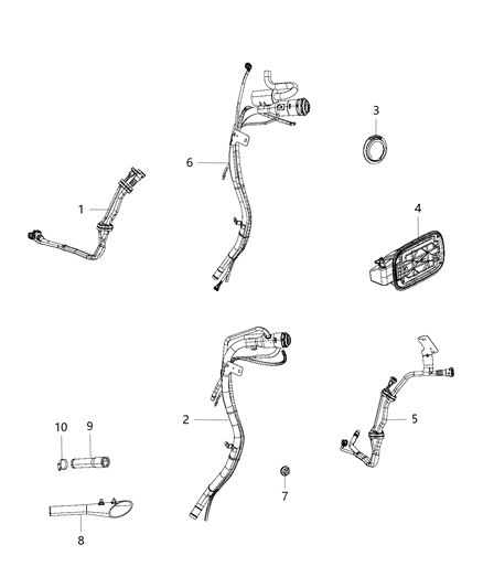Tube Fuel Filler Diagram for 68250911AD