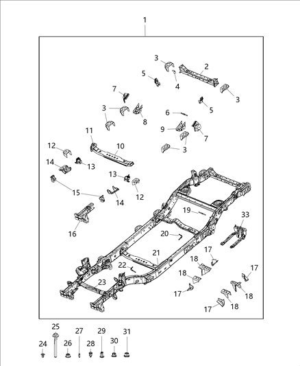 Stud M6 Weld Stud Diagram for 6105007AA