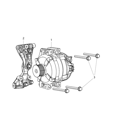 1985 Dodge D350 Generator Engine Diagram for 4727866AF